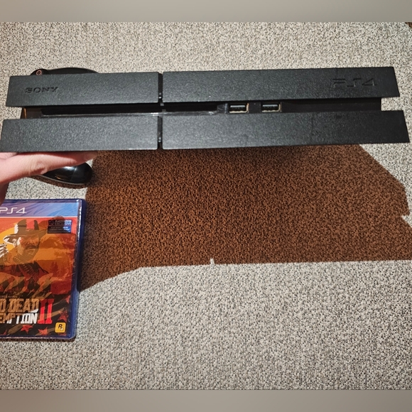 Sony PS4 Console Black with Controller and Red Dead Redemption Game - Picture 2 of 3